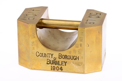 Lot 110 - Standard Half Cental Weight, County Borough of Burnley