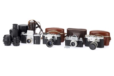 Lot 110 - A Selection of European SLR 35mm Film Cameras