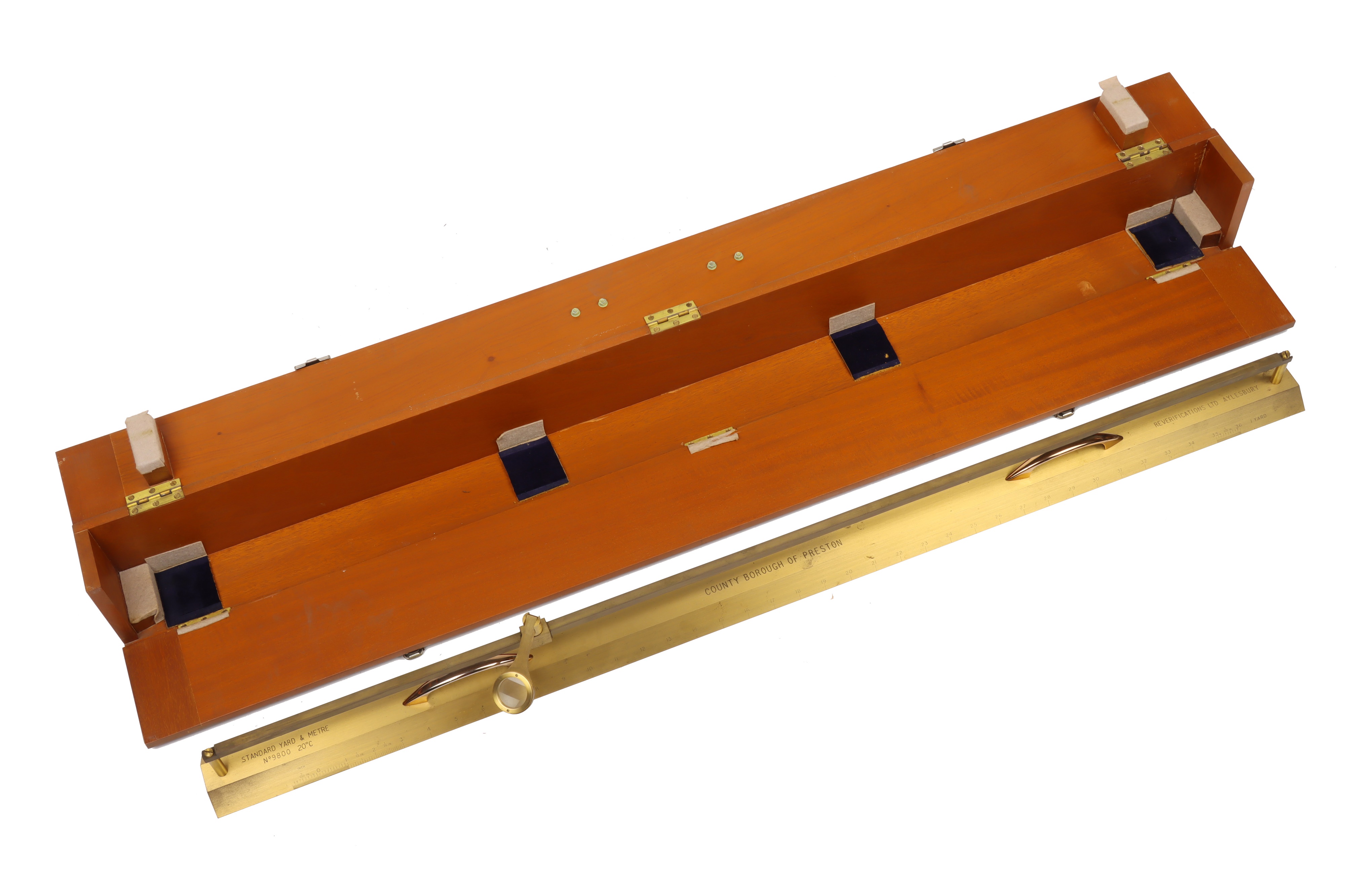 Lot 741 A Standard Yard & Meter Brass Rule,