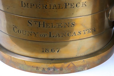 Lot 124 - St Helens, County of Lancaster, Part Set of 5 Victorian Imperial Standard Capacity Measures, 1867