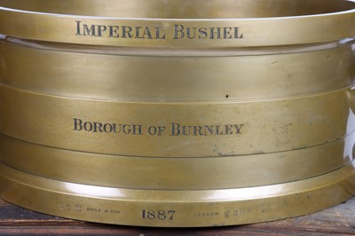 Lot 125 - Borough of Burnley, Imperial Bushel, 1887
