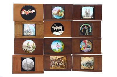 Lot 681 - A Large Collection of Wooden Framed Magic Lantern Slides