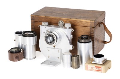 Lot 435 - An Interesting Home-Made Aluminium 35mm 'Rotating Stage Camera' Outfit