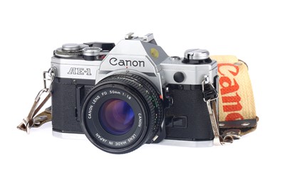 Lot 197 - A Canon AE-1 35mm SLR Camera Outfit
