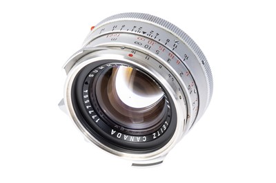 Lot 30 - A Leitz Summilux f/1.4 35mm 'Steel Rim' Lens