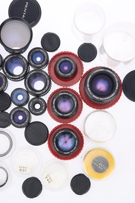 Lot 228 - A Good Selection of Pentax-110 Lenses & Accessories