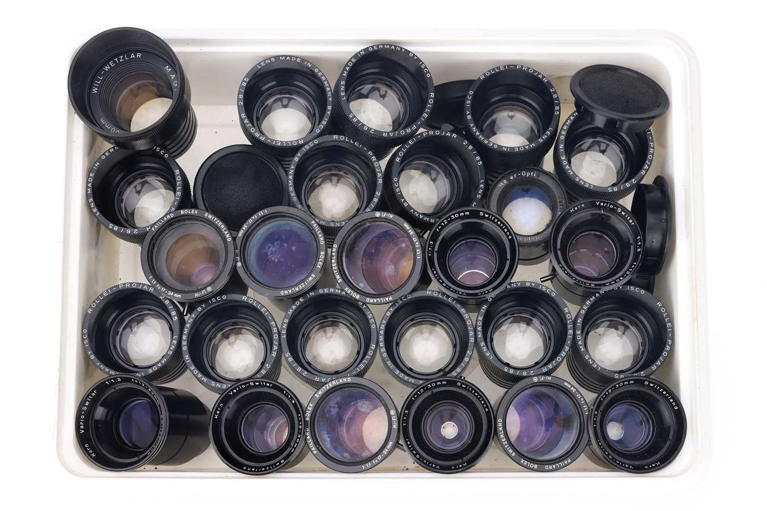 Lot 424 - A Selection of Projector Lenses,