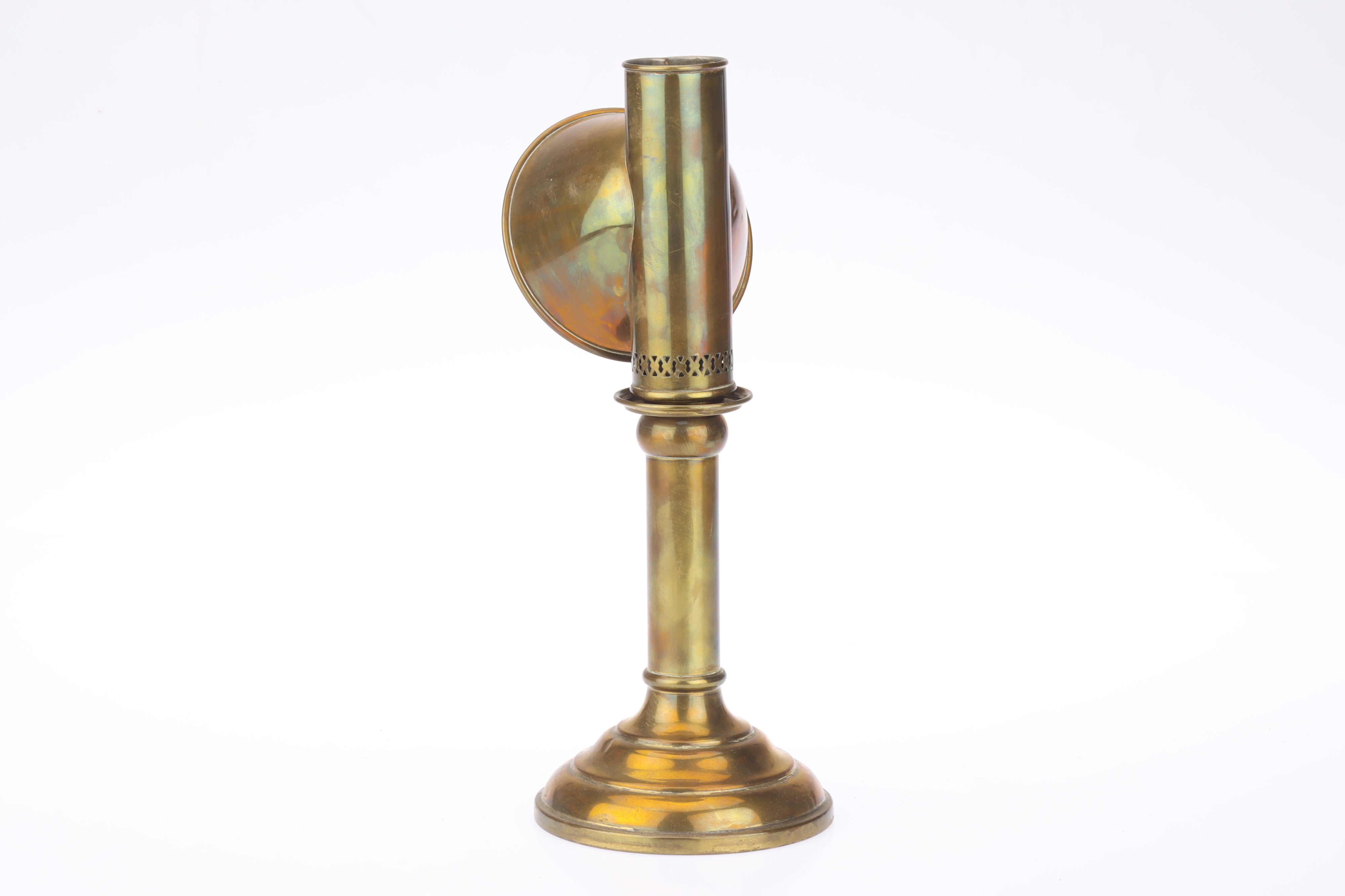 Lot 865 A Brass Candle Reading Lamp,