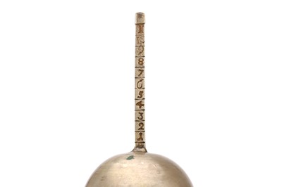 Lot 137 - A Small White Metal 18th Century Hydrometer