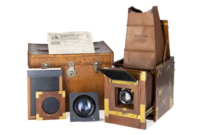 Lot 308 - An Adams & Co.  Tropical Minex de Luxe Half Plate Reflex Camera