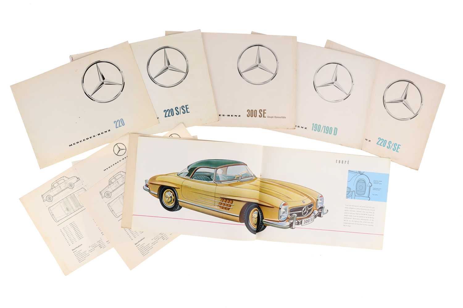 Lot 804 - A Selection Of Mercedes Car Brochures,