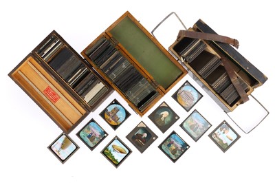 Lot 693 - 3 Cases of 3.25" x 3.25" Magic Lantern Slides