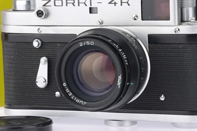 Lot 186 - Three KMZ Zorki Rangefinder 35mm Film Cameras