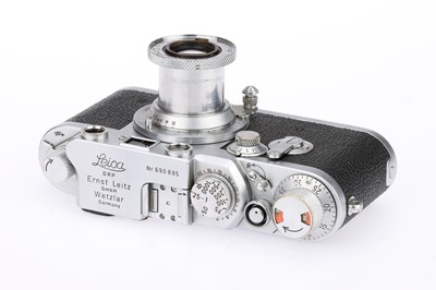 Lot 24 - A Leica IIIf Delay Red Dial Rangefinder 35mm Film Camera