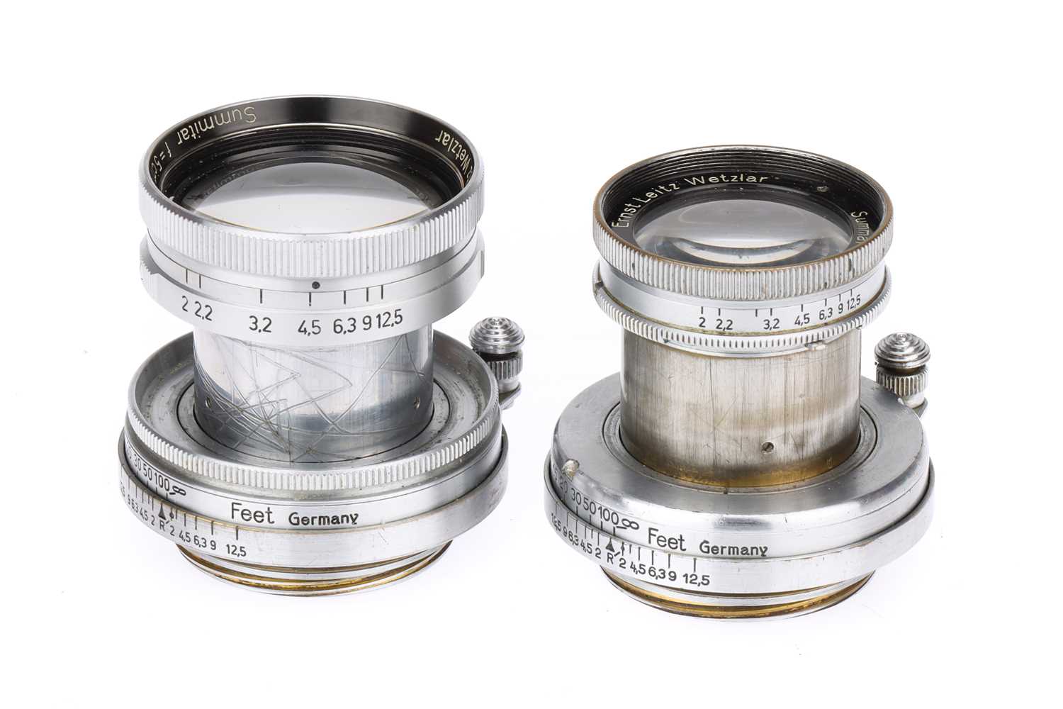 Lot 301 - Two Leitz Wetzlar Chrome Collapsible f/2 5cm Lenses