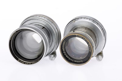 Lot 301 - Two Leitz Wetzlar Chrome Collapsible f/2 5cm Lenses