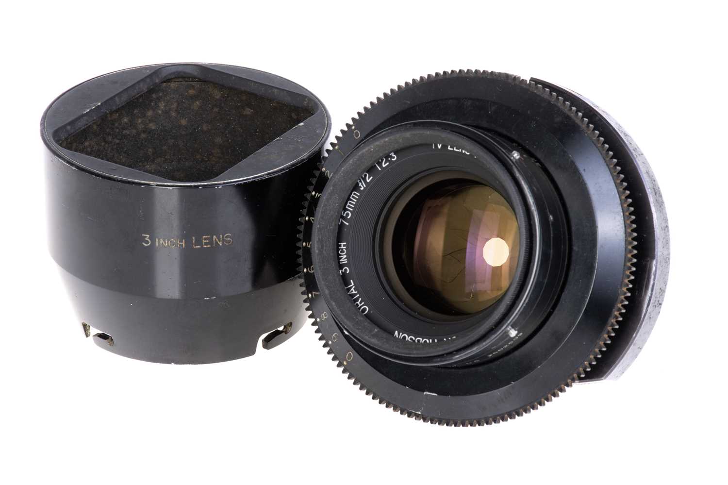 Lot 356 - A Taylor Hobson Ortal f/2 75mm Lens