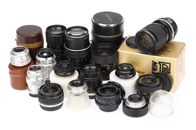 Lot 303 - A Mixed Selection of SLR and Rangefinder Camera Lenses