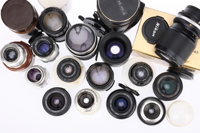 Lot 303 - A Mixed Selection of SLR and Rangefinder Camera Lenses