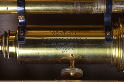Lot 93 - A Cased 4-inch Watson & Sons Ltd "Century" refracting Telescope