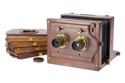 Lot 320 - A Mid 19th Century Stereo Tailboard Camera