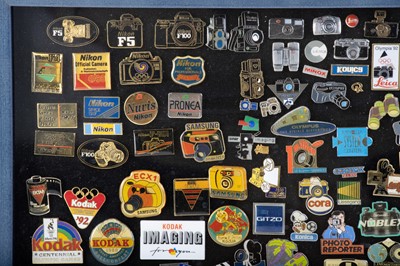 Lot 339 - A Large Collection of Camera Pin Badges