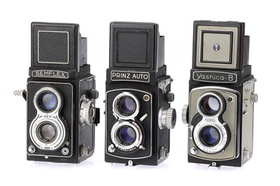 Lot 222 - A S.E.M. Semflex Otomatic and Two Other TLR Cameras