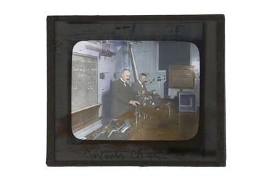 Lot 263 - A Magic Lantern Slide of Édouard Branly with his Radio Coherer