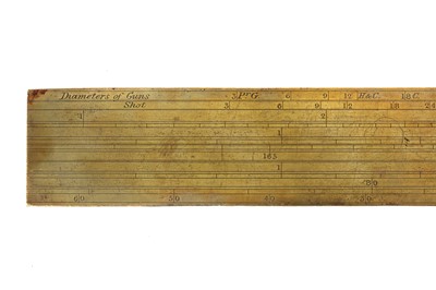 Lot 39 - A Military Gunter's Rule, With Indian Navy Connection