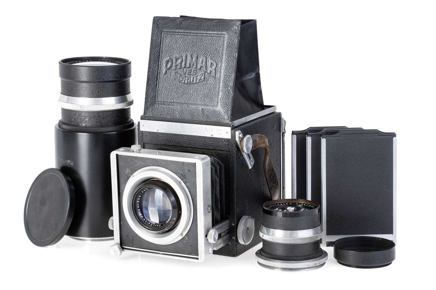 Lot 164 - A Bentzin Primar Reflex Camera Outfit