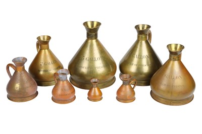 Lot 111 - A Large & Impressive Set of 8 Victorian Shaped Capacity Measures