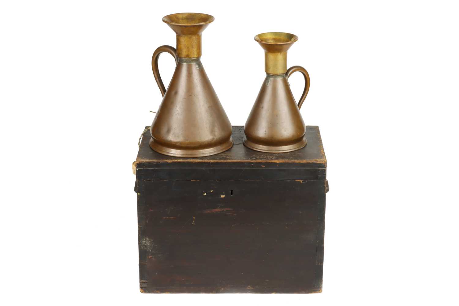 Lot 114 - A Cased Pair of Imperial Liquid Working Standard Measures