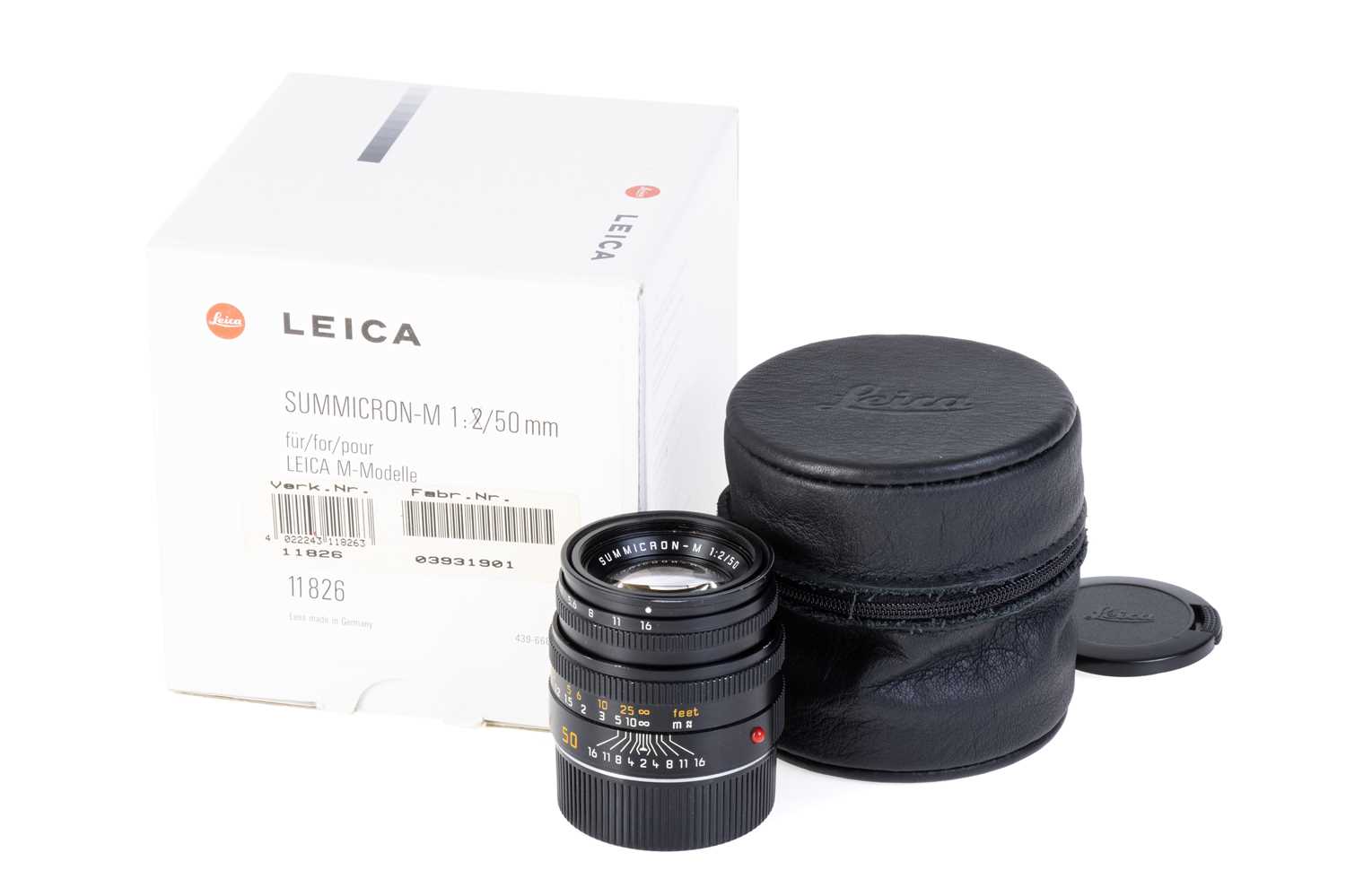Lot 42 - A Leitz Summicron-M f/2 50mm Lens