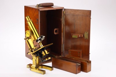 Lot 429 - A Continental Pattern Microscope By Crouch