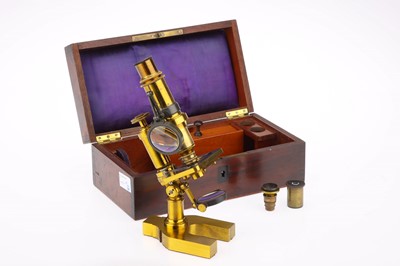 Lot 421 - A French Microscope By Heartnack & Prazmouski