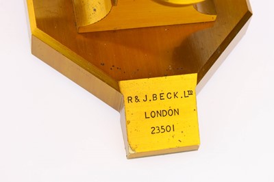 Lot 423 - Brass Microscope By R & J Beck