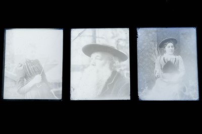 Lot 379 - A Collection of Edwardian Quarter Plate Portrait Negatives