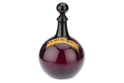 Lot 187 - A Globe Shaped Amethyst Glass Apothecary Bottle