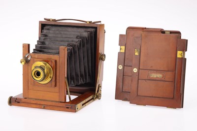 Lot 307 - A Mahogany Quarter Plate Field Camera