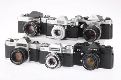 Lot 124 - A Selection of Six 35mm SLR Cameras