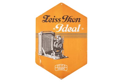 Lot 347 - A Large Zeiss Ikon Ideal Advertising Sign