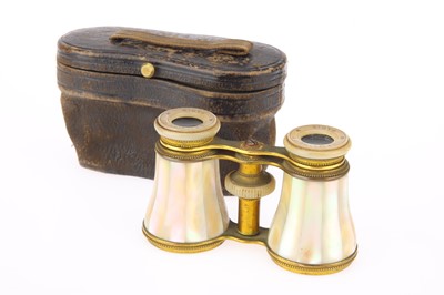 Lot 402 - A Pair of Lemaire Fi Paris Mother of Pearl Binoculars