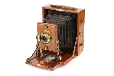 Lot 430 - A J. Lancaster & Sons 'The 189 Instantograph' Patent Half Place Mahogany Field Camera