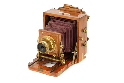 Lot 431 - A J. Lancaster & Sons 'The 1897 Instantograph' Patent Quarter Plate Mahogany Field Camera