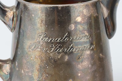 Lot 146 - Collection of Silver Plate Jugs Belonging to Dr. Erhard Hartung von Hartungen