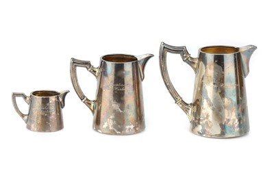 Lot 146 - Collection of Silver Plate Jugs Belonging to Dr. Erhard Hartung von Hartungen
