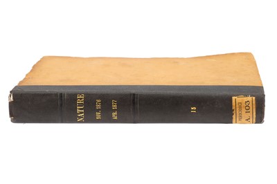 Lot 142 - Darwin, Charles, Nature, Sexual Selection In Relation To Monkeys, 1876
