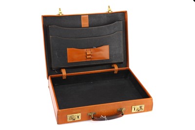 Lot 502 - Vintage Tan Leather Brief Case