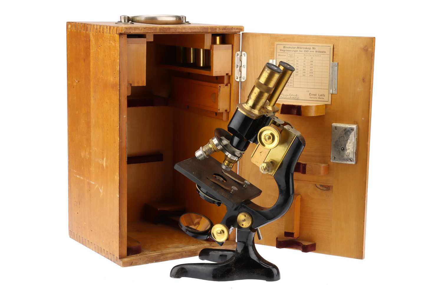 Lot 18 - A Leitz Binocular Compound Microscope With Provenance