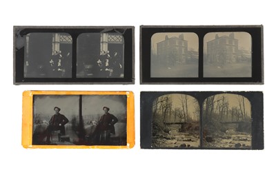 Lot 285 - Collection of 4 Stereo Ambrotypes